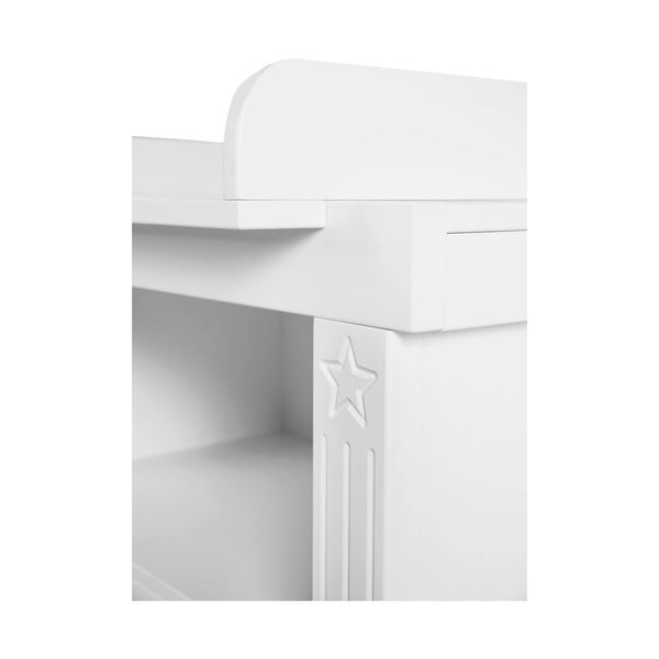 Žema su vystymo stalu vaikiška šoninė spintelė baltos spalvos 120x98 cm Maxi – Roba-image-3