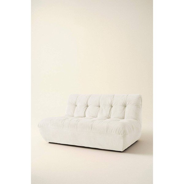Kreminės spalvos sofa iš kordinio velveto 145 cm Kelso – Jotex-image-1