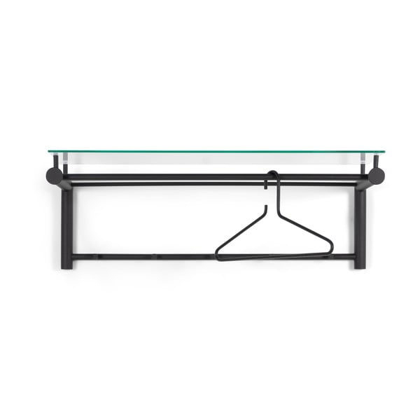 Sieninė lentyna iš metalo juodos spalvos su lentyna Suza – Spinder Design-image-2