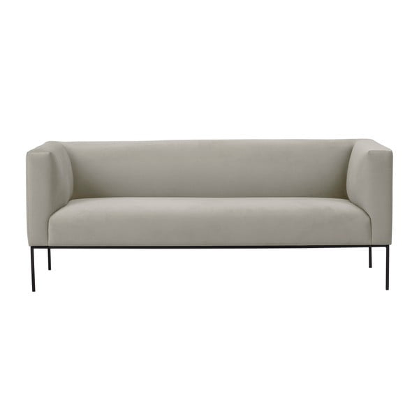 Smėlio spalvos aksominė sofa Windsor & Co Sofas Neptune, 195 cm