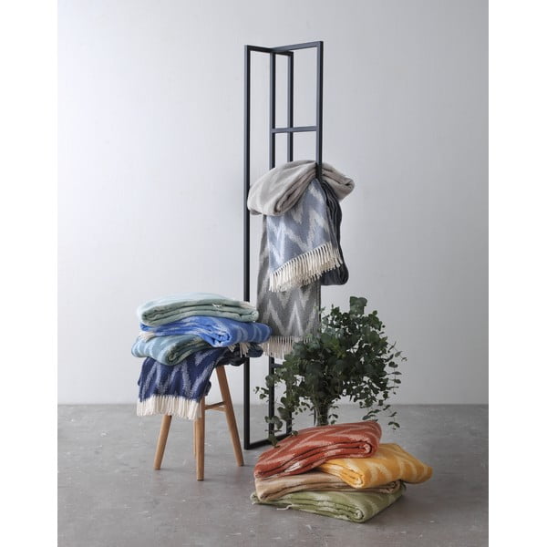 Pilkas medvilninis pledas Euromant Maljorka, 140 x 160 cm-image-1