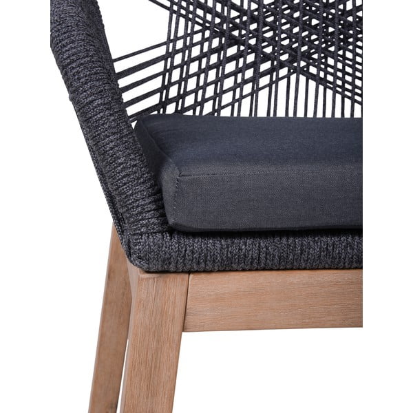 Medžio masyvo sodo kėdė pilkos spalvos Pomona – Garden Pleasure-image-1