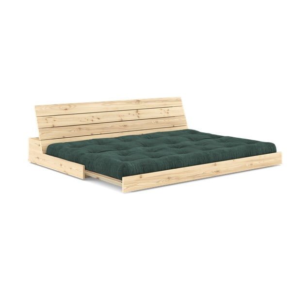 Sulankstoma sofa iš kordinio velveto tamsiai žalios spalvos 196 cm Base – Karup Design-image-4