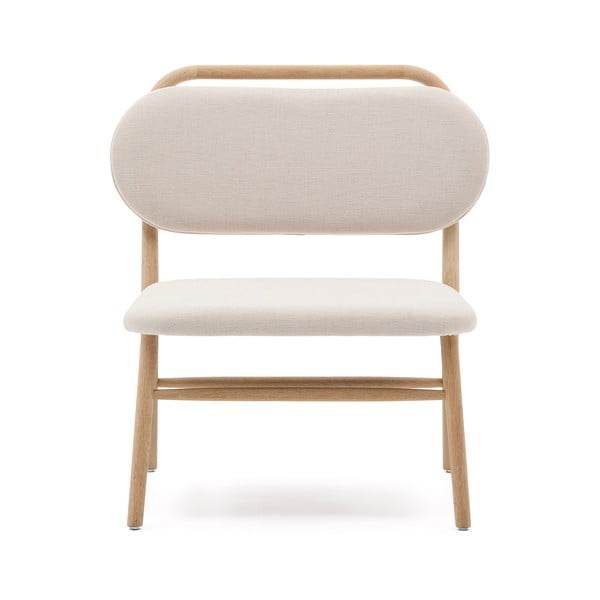 Smėlio spalvos iš šenilinio audinio krėslas Helda – Kave Home-image-2