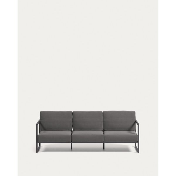 Tamsiai pilkos spalvos iš aliuminio sodo sofa Comova – Kave Home-image-3