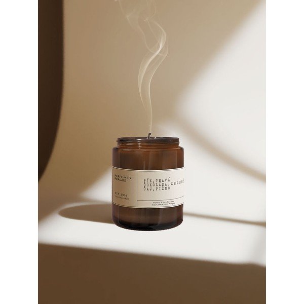Aromatinė žvakė iš sojų vaško degimo laikas 40 h #44 Chocolate, Fig, Musk – Perfumed Prague