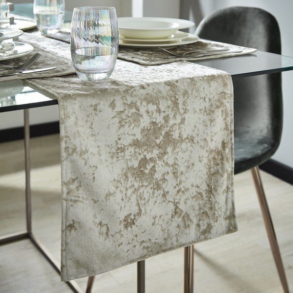 Staltiesė 180x33 cm Crushed Velvet - Catherine Lansfield-image-1