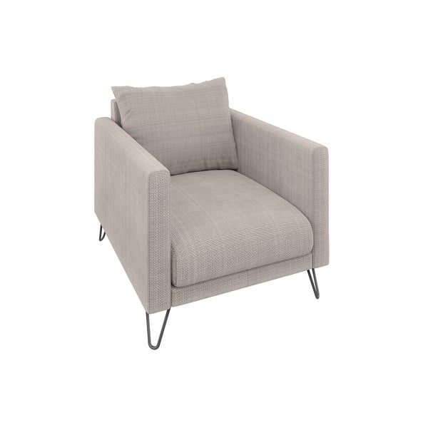 Šviesiai rudos spalvos iš šenilinio audinio krėslas Freya – Ropez