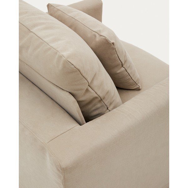 Baldų apmušalas smėlio spalvos 92 cm Nora – Kave Home-image-1