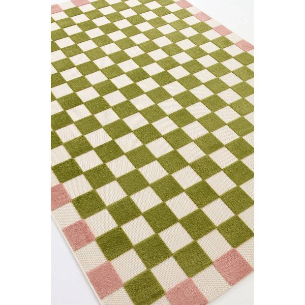 Žalios spalvos/rožinės spalvos lauko ir vidaus kilimas 200x290 cm Enja – Jotex-image-4