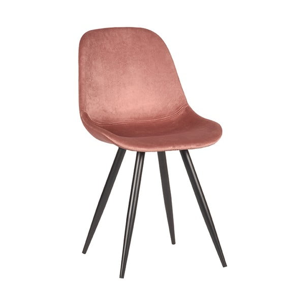 Valgomojo kėdės iš aksomo šviesiai rožinės spalvos 2 vnt. Capri  – LABEL51