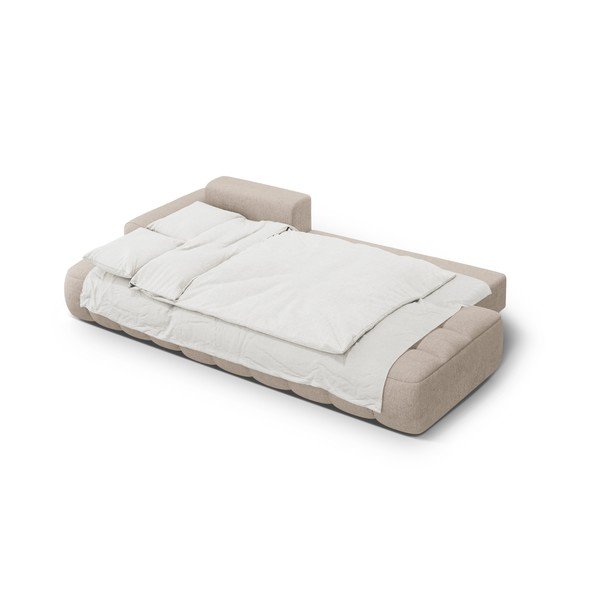 Šviesiai rudos spalvos sulankstoma/su sandėliavimo vieta kampinė sofa (su kairiuoju kampu/su gultu) Linz – Cosmopolitan Design-image-4