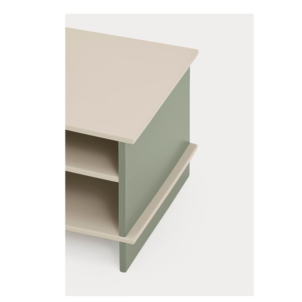 Naktinis staliukas žalios spalvos/kreminės spalvos su lentynomis Inari – Teulat-image-3
