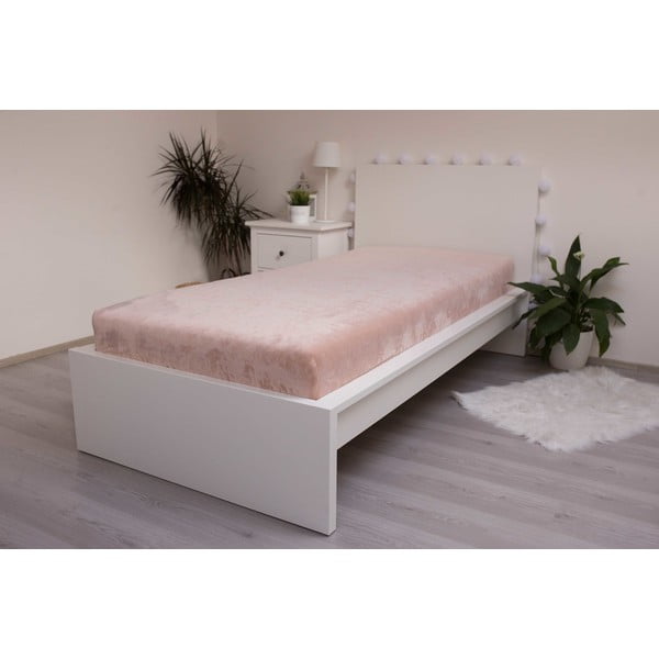 Paklodė rudos spalvos iš mikropliušo su guma 90x200 cm – Jerry Fabrics-image-2