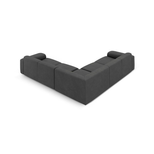 Kampinė sofa tamsiai pilkos spalvos (kintama/„L“ formos) Molino – Micadoni Home-image-2