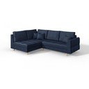 Tamsiai mėlyna kampinė sofa (kairysis kampas) Ariella - Ropez