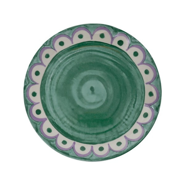 Iš porceliano  lėkštės žalios spalvos 6 vnt. ø 27 cm Tangeri green – Villa Altachiara
