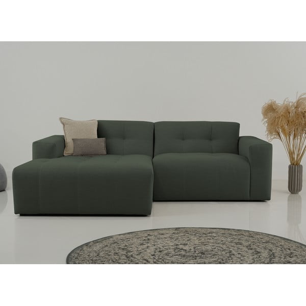 Kampinė sofa tamsiai žalios spalvos (su kairiuoju kampu) Maxel – Scandic-image-1