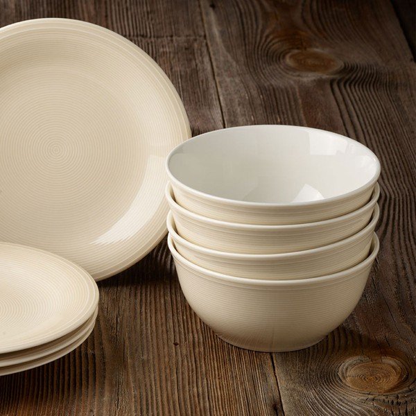 Baltos ir smėlio spalvos porcelianinis dubuo Villeroy & Boch Like Color Loop, 750 ml-image-4