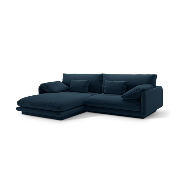 Kampinė sofa tamsiai mėlynos spalvos (su kairiuoju kampu) Torino – Micadoni Home-image-1
