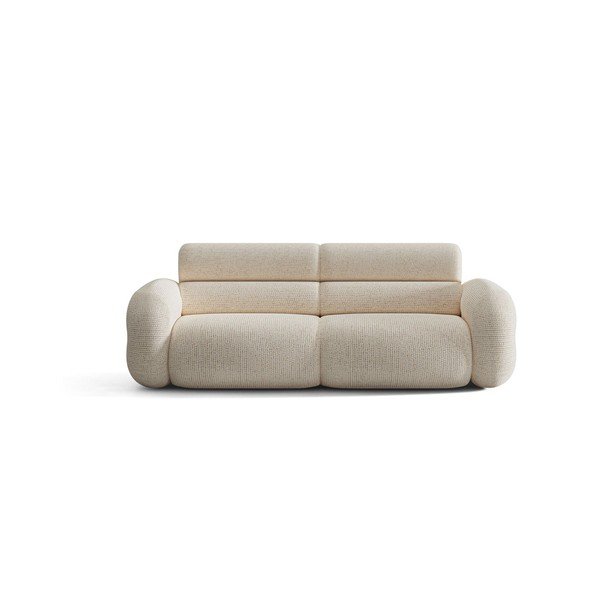 Kreminės spalvos sofa iš šenilinio audinio 220 cm Neo – Micadoni -image-1