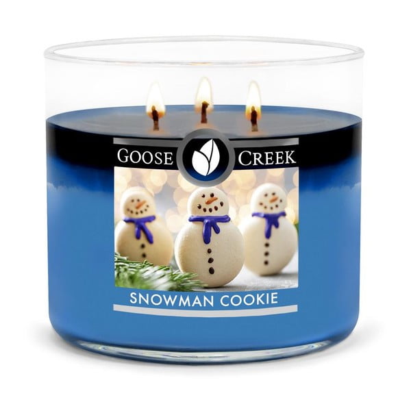 "Goose Creek Snowman Cookie" kvapioji žvakė stikliniame indelyje, 35 valandų degimo trukmė