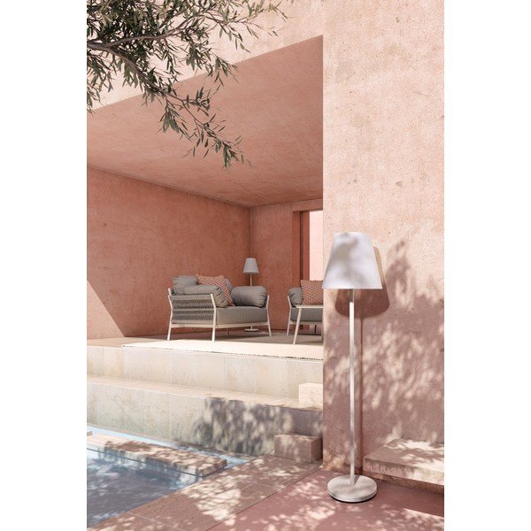 Baltos spalvos pastatomas šviestuvas LED su nuotolinio valdymo funkcija/su garsiakalbiu (aukštis 150 cm) Solar – Bizzotto-image-2