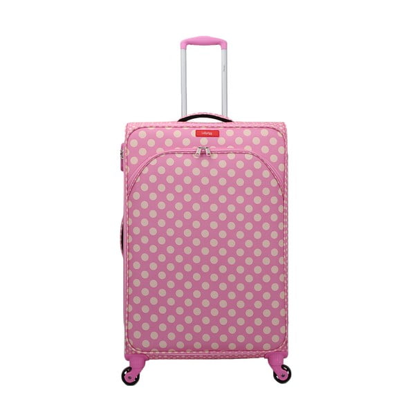 Rožinės spalvos lagaminas su ratukais Lollipops Jenny, aukštis 77 cm