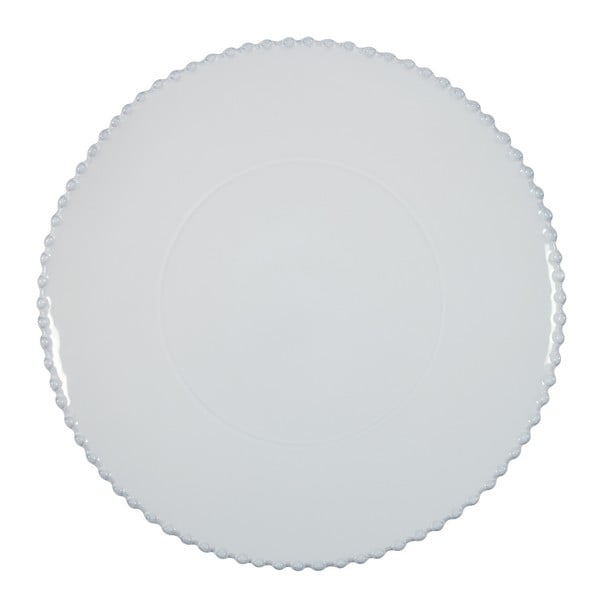 Baltos spalvos akmens masės serviravimo lėkštė Costa Nova Pearl, ⌀ 33 cm