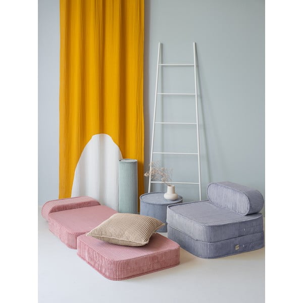 Mėlynos spalvos iš kordinio velveto vaikiškas krėslas Flip – Wigiwama-image-1