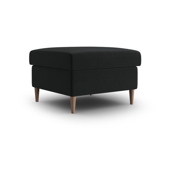 Juodos spalvos iš velveto taburetė Kyoto – Cosmopolitan Design-image-1