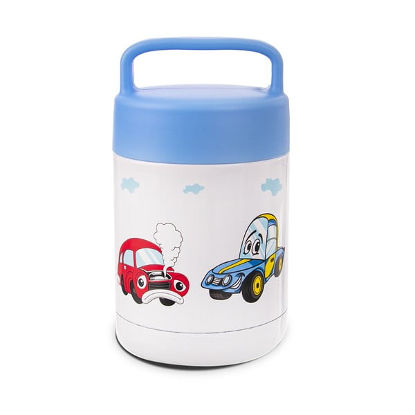 Vaikiškas termosas baltos spalvos/mėlynos spalvos 480 ml Auto – Orion