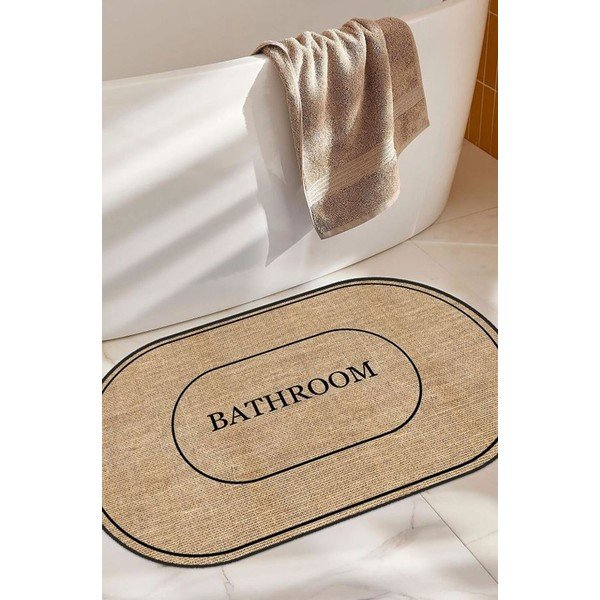 Vonios kilimėlis rudos spalvos 60x90 cm Jute Look – Mila Home-image-1