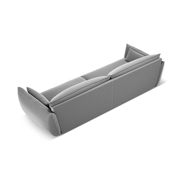 Šviesiai pilkos spalvos iš velveto sofa 248 cm Vanda – Mazzini Sofas-image-3