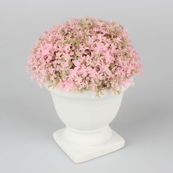 Rožinių gėlių dekoras Dakls, aukštis 19 cm
