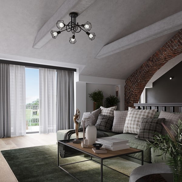 Lubinis šviestuvas juodos spalvos ø 10 cm Varpu – Sollux-image-1