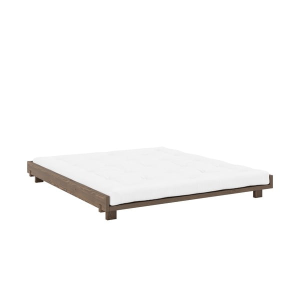 Rudos spalvos iš pušies masyvo dvigulė lova su lovos grotelėmis 180x200 cm Social – Karup Design-image-3