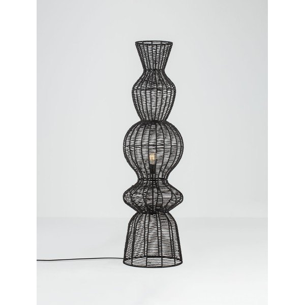 Matinės juodos spalvos iš virvės pastatomas šviestuvas (aukštis 136 cm) Breena – Nova Luce-image-4