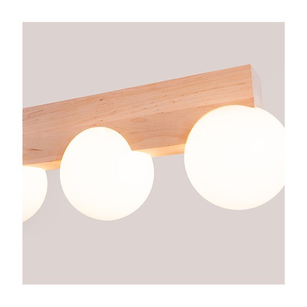 Baltos spalvos/natūralios spalvos lubinis šviestuvas ø 12 cm su stiklo gaubtu Solum – Sollux-image-3