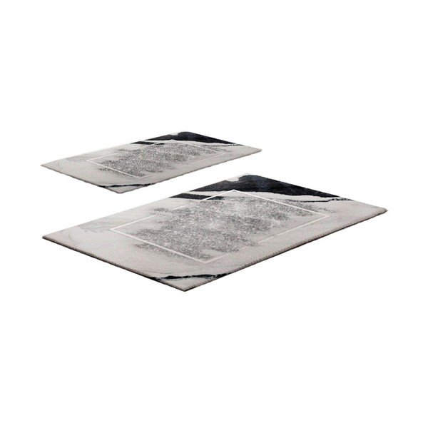 Pilkai smėlinės spalvos vonios kilimėliai 2 vnt. 60x100 cm CT – Foutastic