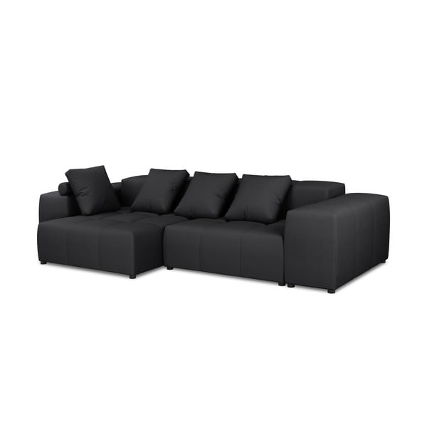Juoda kampinė sofa (kintama) Rome - Cosmopolitan Design-image-3