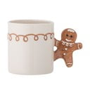 Kreminės spalvos iš akmens masės puodelis su Kalėdų motyvu 350 ml Ginnie – Bloomingville