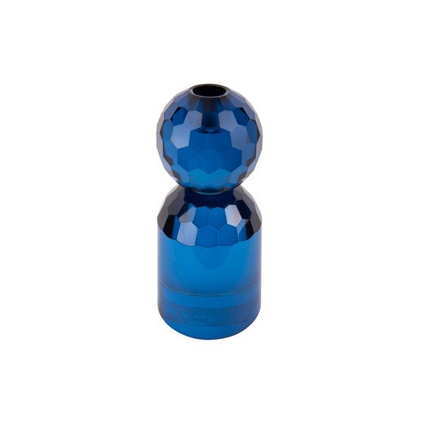 Mėlyno stiklo žvakidė Crystal Art - PT LIVING-image-1