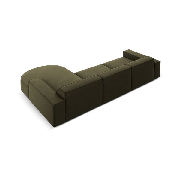 Žalia aksominė kampinė sofa (dešinysis kampas) Jodie - Micadoni Home-image-4