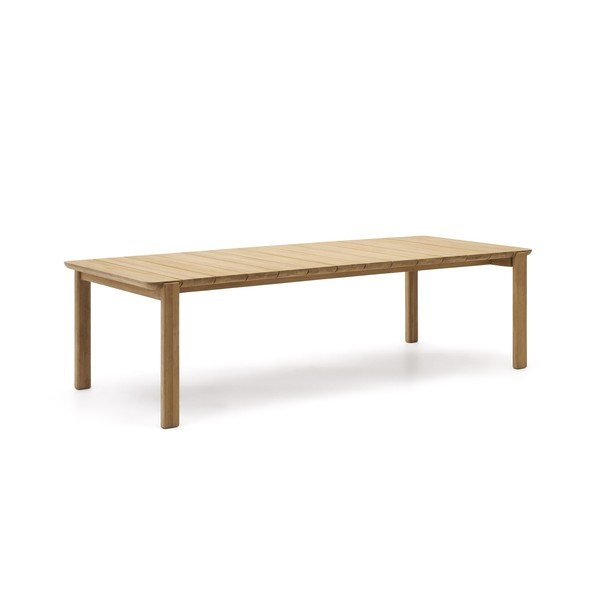 Iš tikmedžio masyvo sodo valgomojo stalas 102x220 cm Icaro – Kave Home