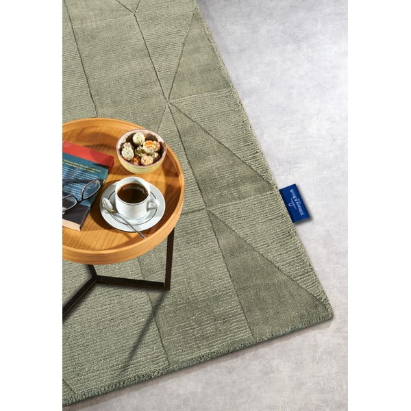 Rankų darbo iš vilnos kilimas žalios spalvos 80x150 cm Ursule – Villeroy&Boch-image-2