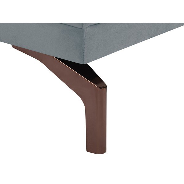 "Windsor & Co Sofos Jupiter" pilka trivietė sofa su aukso spalvos kojų atrama-image-4