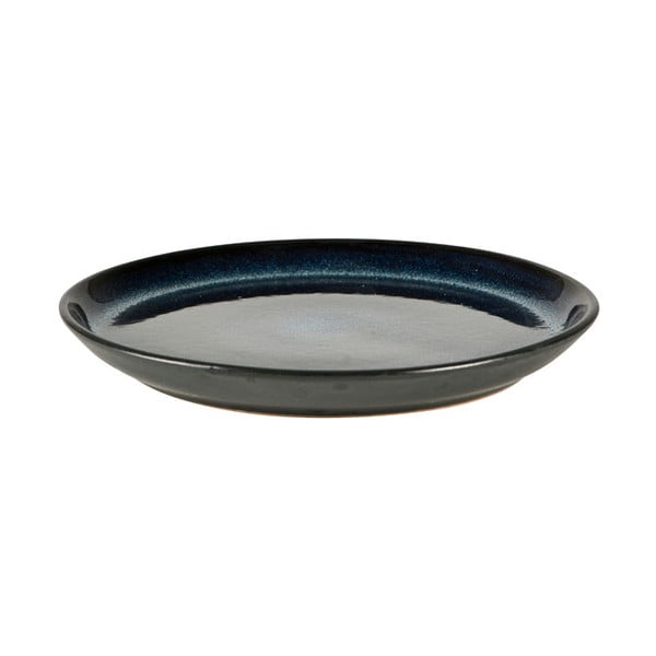 Juodos spalvos/mėlynos spalvos desertinė iš akmens masės lėkštė ø 17 cm Gastro Dark Blue/Black – Bitz-image-2
