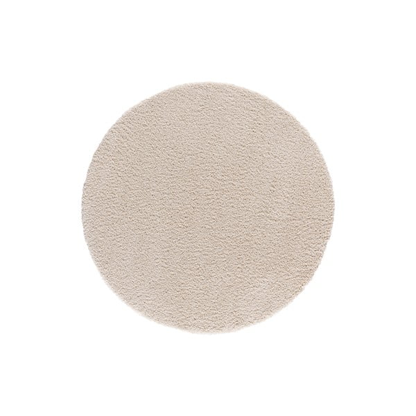 Apvalios formos kilimas smėlio spalvos ø 130 cm Norge – Universal