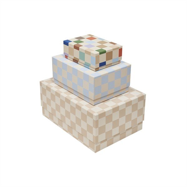 Iš kartono vaikiškos daiktadėžės 3 vnt. 31x22x14 cm Mana – OYOY Mini